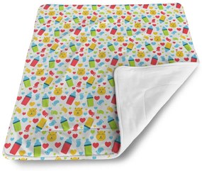 Sablio Deka pre bábätko Kojenecké láhve a srdiečka - 80x100 cm