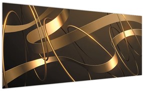 Obraz - Bronzové stuhy (120x50 cm)