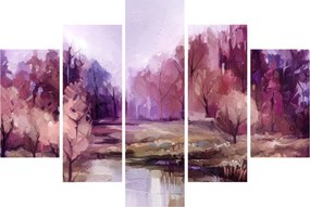 Obraz - Jesenná krajinomaľba (150x105 cm)