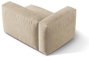 Béžový zamatový modul pohovky (ľavý roh) Martina – Micadoni