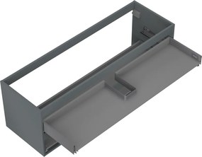 Mexen Box-A, závesná skrinka 140 cm, 2 zásuvky, grafitová matná, 91AX0-1400-470-2-66