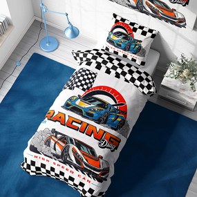 TipTrade Bavlnené obliečky 140x200 + 70x90 cm - Auta Racing Drag