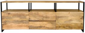 furniture-nabytek.cz - TV stolík masív kov a dreva mango 160x60x45