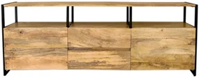 furniture-nabytek.cz - TV stolík masív kov a dreva mango 160x60x45
