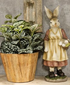 Dekorácia králičia mamka s košíčkom vajíčok - 14*11*38 cm