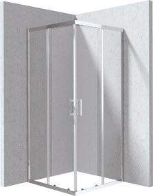 Deante Štvorcový sprchový kút Funkia 80x80 cm - KYC 0088P, chróm - bez vaničky