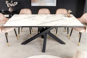 Rozkladací jedálenský stôl Marvelous 43842 180/220/260x90cm Ceramik white marble - Komfort-nábytok