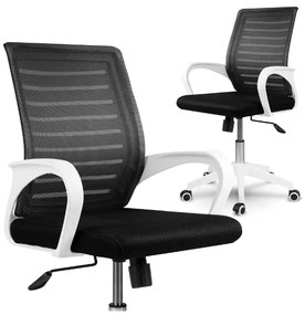 Sieťovaná kancelárska stolička | čierno-biela