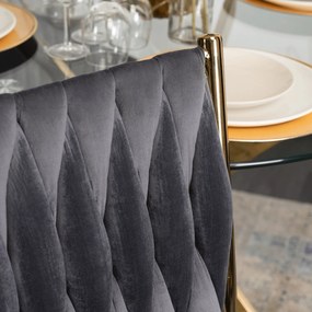 Čalouněná jídelní židle DAN šedá