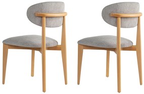 Súprava jedálenských stoličiek Lionte Grey and Light Oak, 2 ks