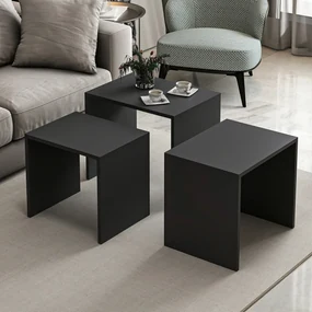 Skladací stôl Alya Anthracite, 3 ks