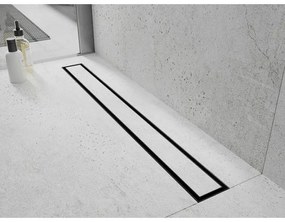 Mexen Flat nerezový sprchový žľab 70 cm, vzor M13 (2v1), čierna, 1710070-15