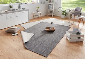Obojstranný koberec Hanse Home Twin Miami sivý / krémový