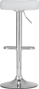 Barová stolička Dyn - podnož chróm - Biela