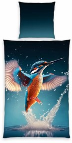 Bavlnené posteľné prádlo Herding Kingfisher, 135 x200 cm, 80 x 80 cm