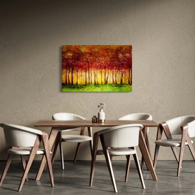 Obraz - Maľba listnatého lesa (90x60 cm)