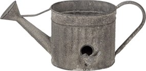 Dekoračné plechová kanva v tvare búdky s vtáčikom - 39 * 18 * 16 cm