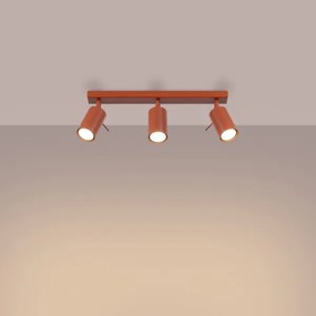 Sollux SL.1508 - Bodové svietidlo RING 3xGU10/10W/230V červená