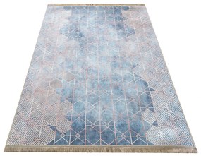 Protišmykový koberec s geometrickým vzorom