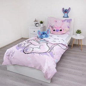 Jerry Fabrics Bavlnené obliečky 140x200 + 70x90 cm - Lilo and Stitch "Ice Cream"