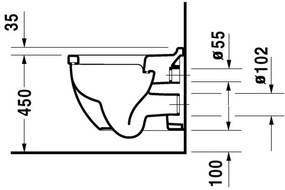 DURAVIT Starck 3 závesné WC Comfort s hlbokým splachovaním, 360 mm x 545 mm, 2215090000