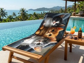 Rýchloschnúca plážová osuška CATTINO farebná 70 x 140 cm, 100% mikrovlákno
