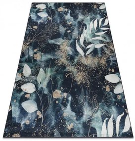 Dywany Łuszczów, Kusový koberec ANDRE Leaves 1336, 120x170, modrá, chodba / predsieň