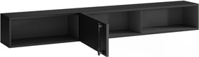 Polica so skrinkou RAFTT 150 cm, čierna