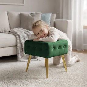 Taburetka QUADRA fľaškovo zelená