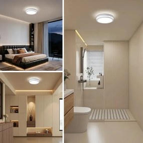 Brilagi - LED vonkajšie svietidlo so senzorom BENE LED/24W/230V pr. 26 cm biela IP54