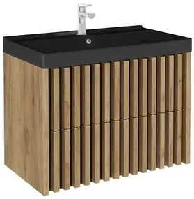 Kúpeľňová skrinka s umývadlom SAT Delano 80x46 cm dub mat DELANO80ZDCUMB