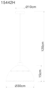 Globo 15442H - Luster na lanku REX 1xE27/60W/230V
