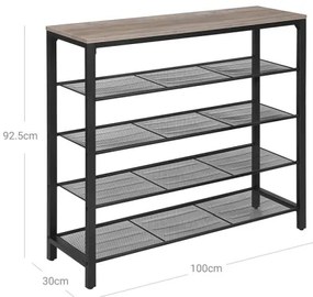 Botník DAVOR sivá/čierna