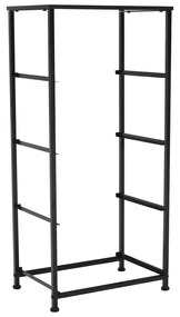 Komoda PALMERA s látkovými zásuvkami, čierna