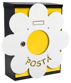 MIA box Daisy Y - poštová schránka s výmenným krytom a menovkou, kvetina