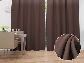 Biante Dekoračný záves Rongo RG-015 Tmavo hnedý 140x150 cm