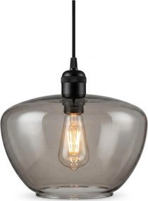 Závesný luster na lanku SEVENTIES E27/40W/230V dymová/sivá