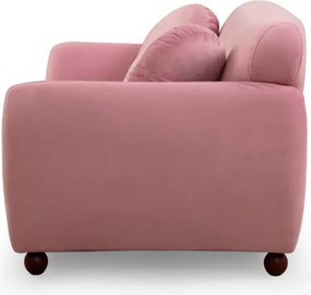 Třímístná pohovka Eddy 223 cm růžová