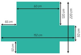 4Home Prehoz na kreslo Doubleface čokoládová/hnědá, 60 x 220 cm