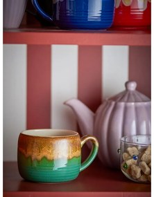 Zelené/hnedé hrnčeky v súprave 4 ks z kameniny 400 ml Sheen – Bloomingville