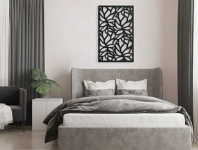 drevko Vyrezávaný obraz na stenu Listy Rozmer obrazu: 44,5 x 28 cm, Farba dekorácie: Čierna