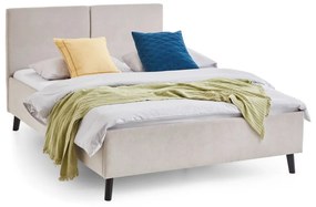 Béžová čalúnená dvojlôžková posteľ s roštom 140x200 cm Piano – Meise Möbel