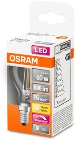 OSRAM kvapková LED žiarovka E14 6,5W Superstar 827