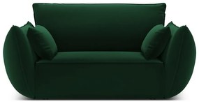 Tmavozelené zamatové kreslo Vanda – Mazzini Sofas