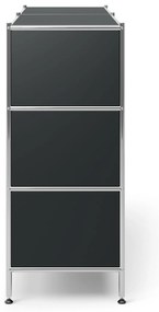 Kovová komoda »CN3« so 6 zásuvkami, čierna