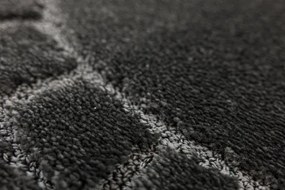 Kúpeľňový koberček Ocean tmavosivý ovál