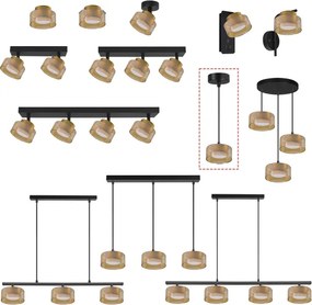 Brilagi - Luster na lanku AURA LUX 1xGX53/30W/230V čierna/zlatá