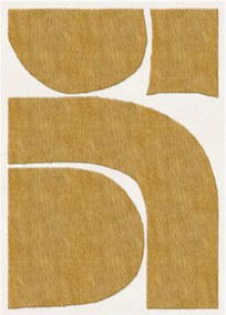 Ručne tkaný vlnený koberec's nízkym vlasom Gotland