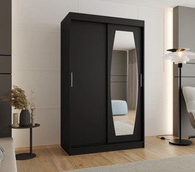 Šatníková skriňa 120 cm Rosaria (čierna). Akcia -68%. Vlastná spoľahlivá doprava až k Vám domov. 1126294