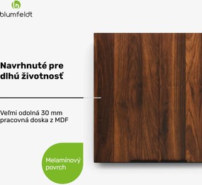 Blumfeldt WoodVista vysoká skrinka, Soft-Close, hliníkové rukoväte, udržateľné materiály